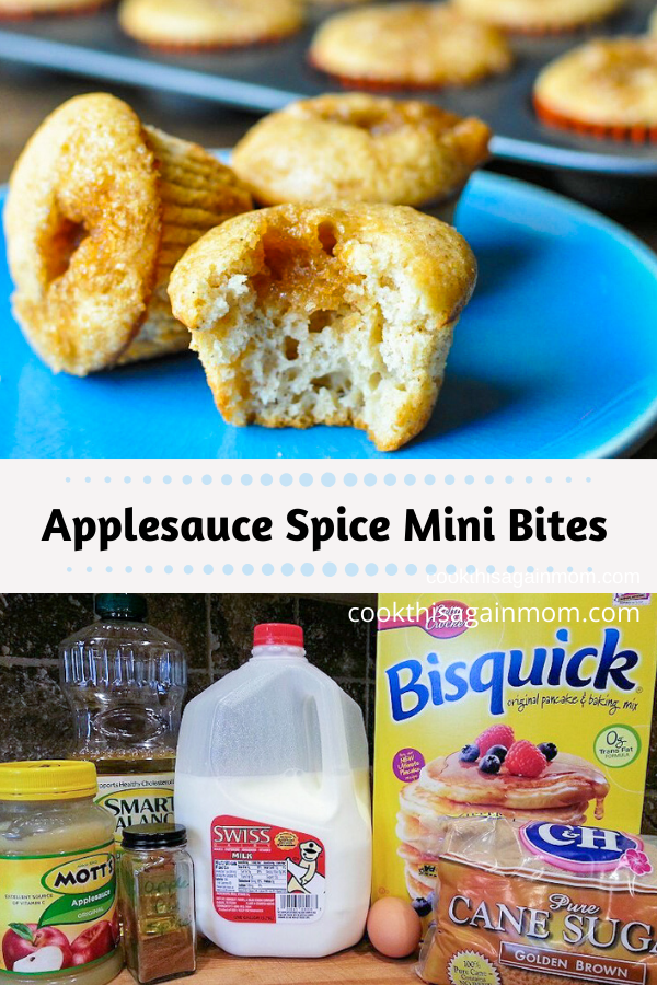 pinterest image for applesauce mini bites
