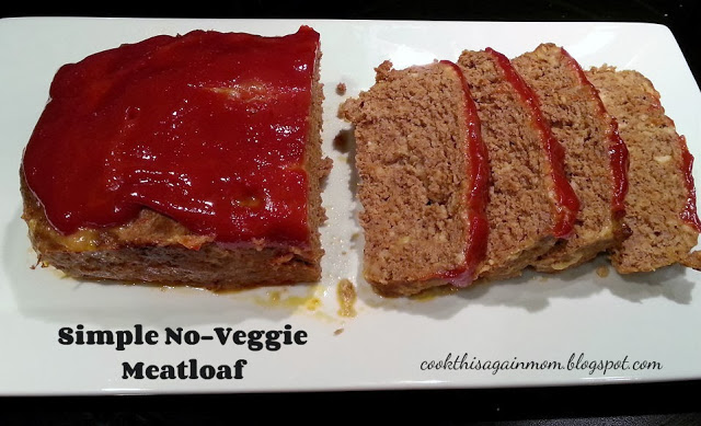 Simple No-Veggie Meatloaf (with or without Cheese)