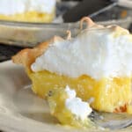lemon meringue pie on a plate