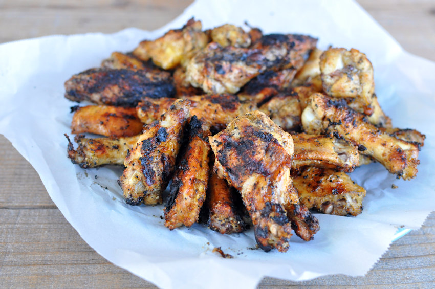 Grilled Chicken Wings on parchment paper
