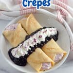 Blueberry Crepes Pinterest Graphic