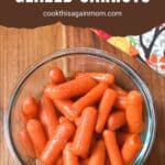 Pinterest image for glazed carrots.