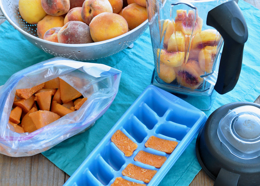 Simple Frozen Peaches