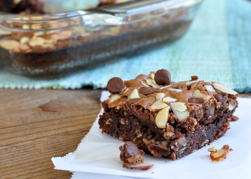 Easy Coconut Almond Chocolate Brownies