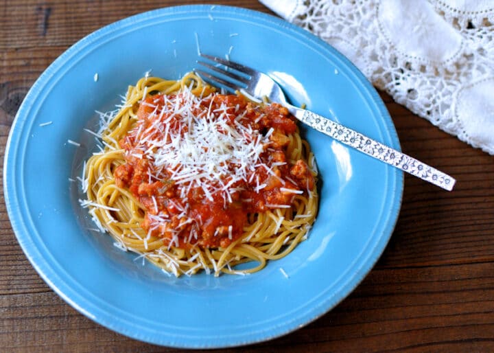 Spiced Up Ground Turkey Spaghetti Sauce Cook This Again Mom