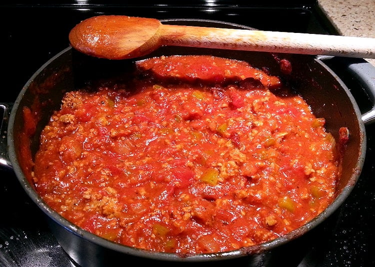 Spiced Up Ground Turkey Spaghetti Sauce - Cook This Again Mom