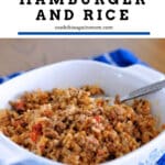 creole hamburger and rice pinterst image