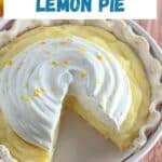 Pinterest graphic for lemon pie.