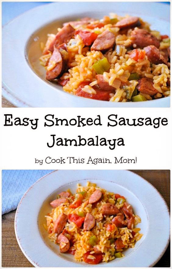 Easy Smoked Sausage Jambalaya Cook This Again Mom