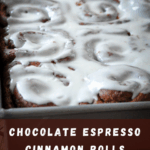 Chocolate Espresso Cinnamon Rolls pinterest image