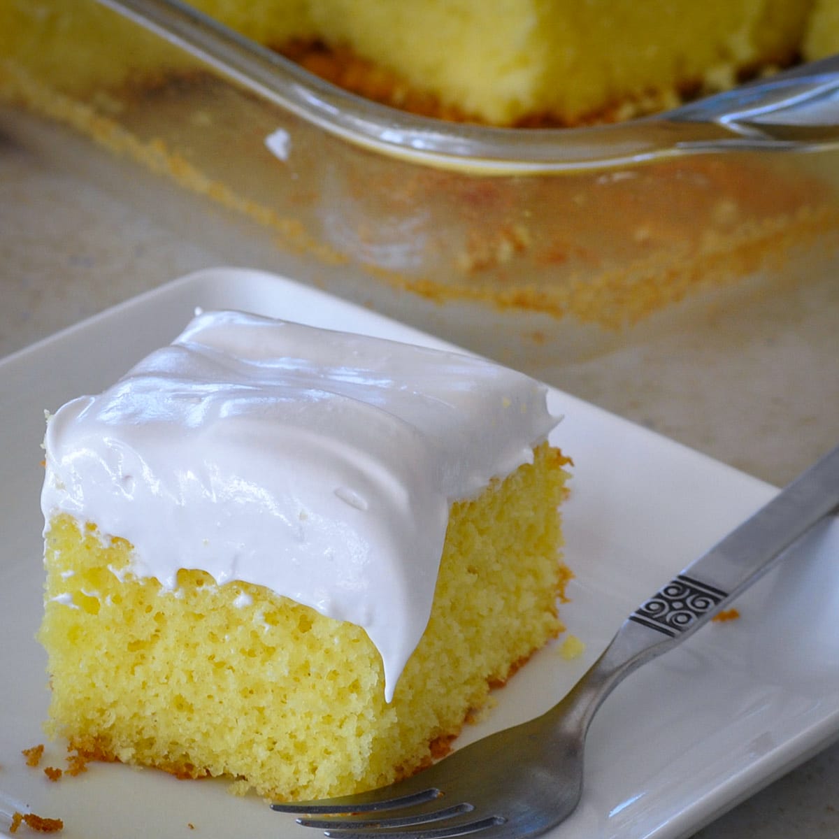 Lemonade Cake with Marshmallow Frosting - Cook This Again Mom