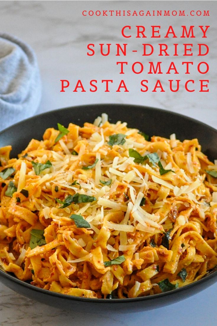 pinterest image for creamy tomato sauce