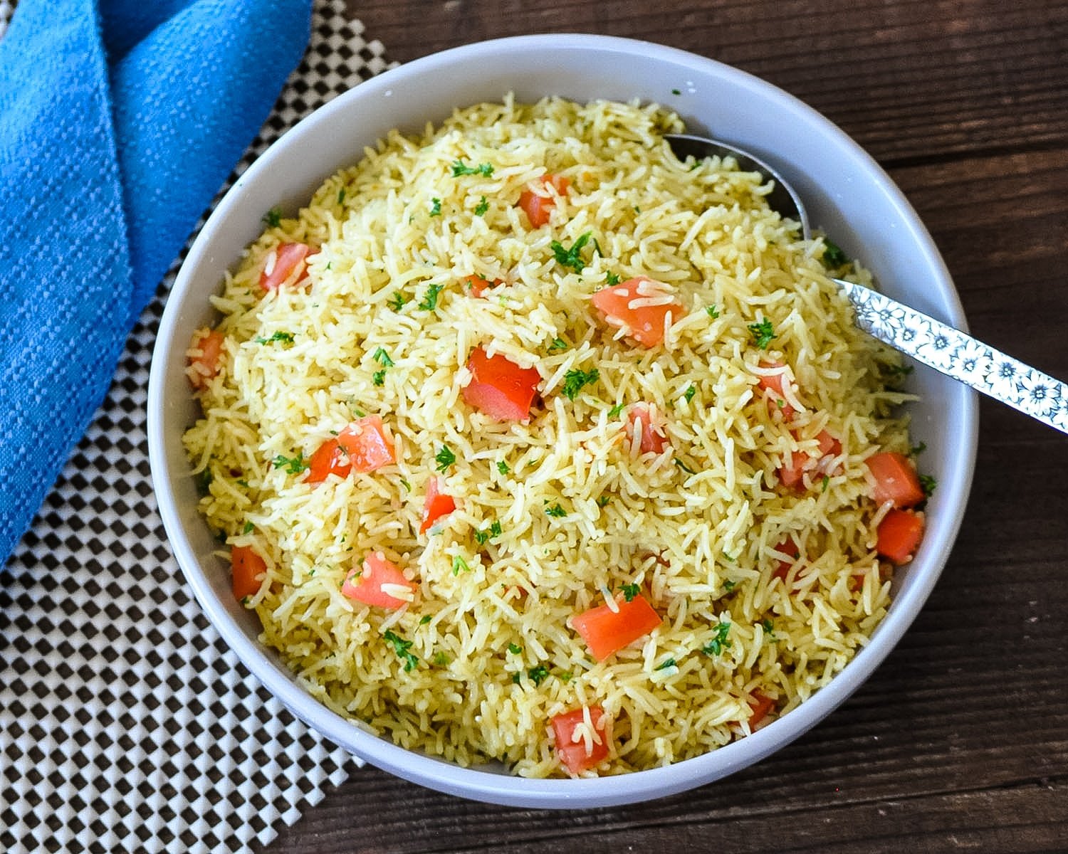 curry rice in a gray bowl