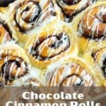 Chocolate Cinnamon Rolls pinterest graphic