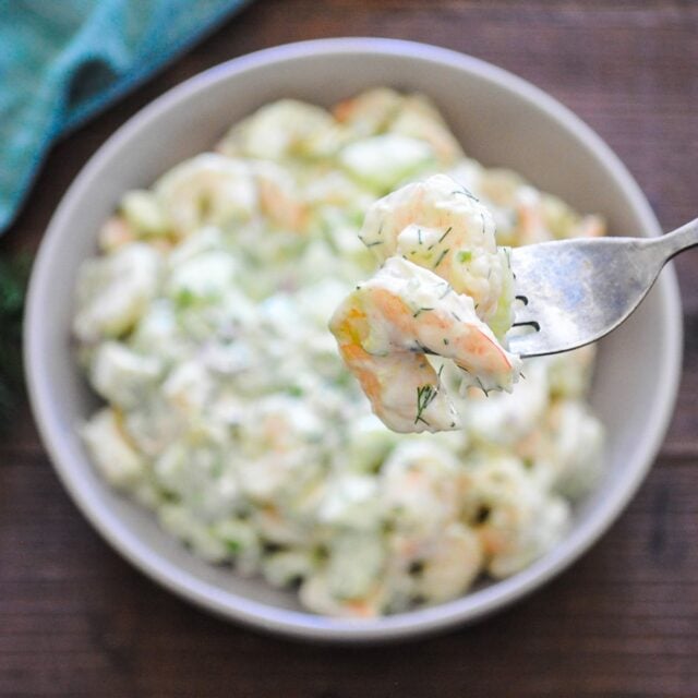 Shrimp and Cucumber Salad - Cook This Again Mom