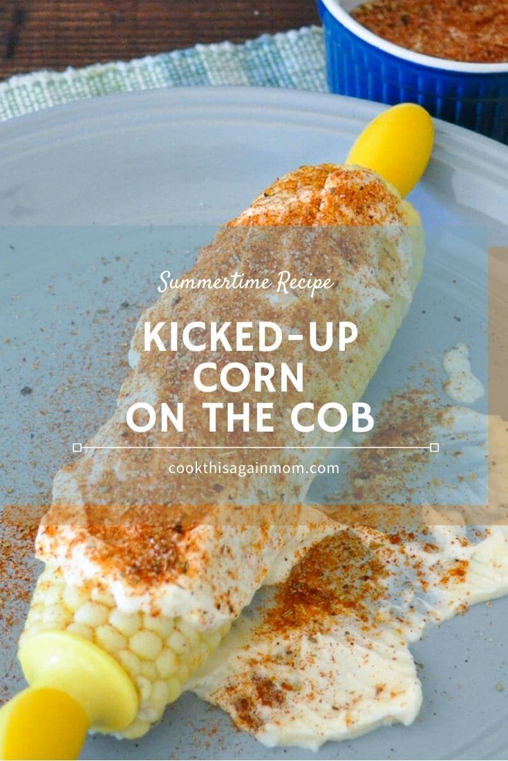 spiced corn on the cob pinterest graphic