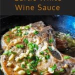 pork chops with garlic sauce pinterest image