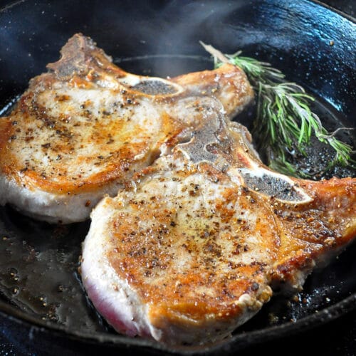 Pork Chops with Garlic White Wine Sauce - Cook This Again Mom