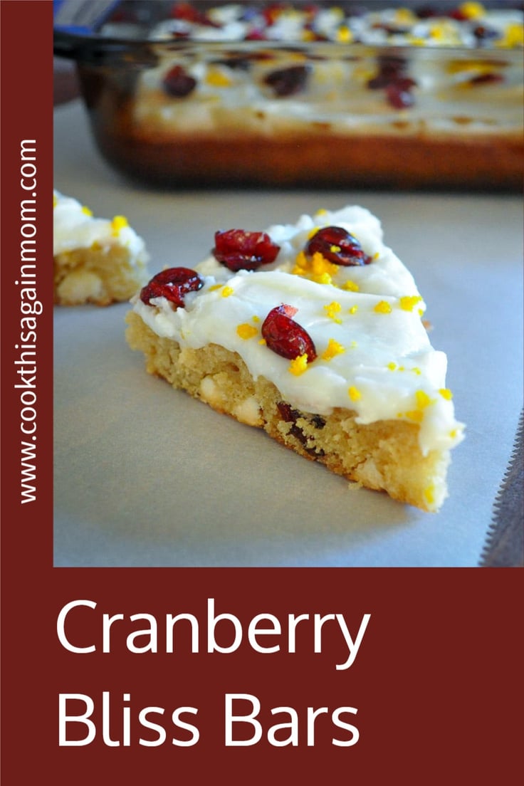 Cranberry Bliss Bars Pinterest
