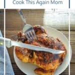 pinterest image for whole roasted chicken