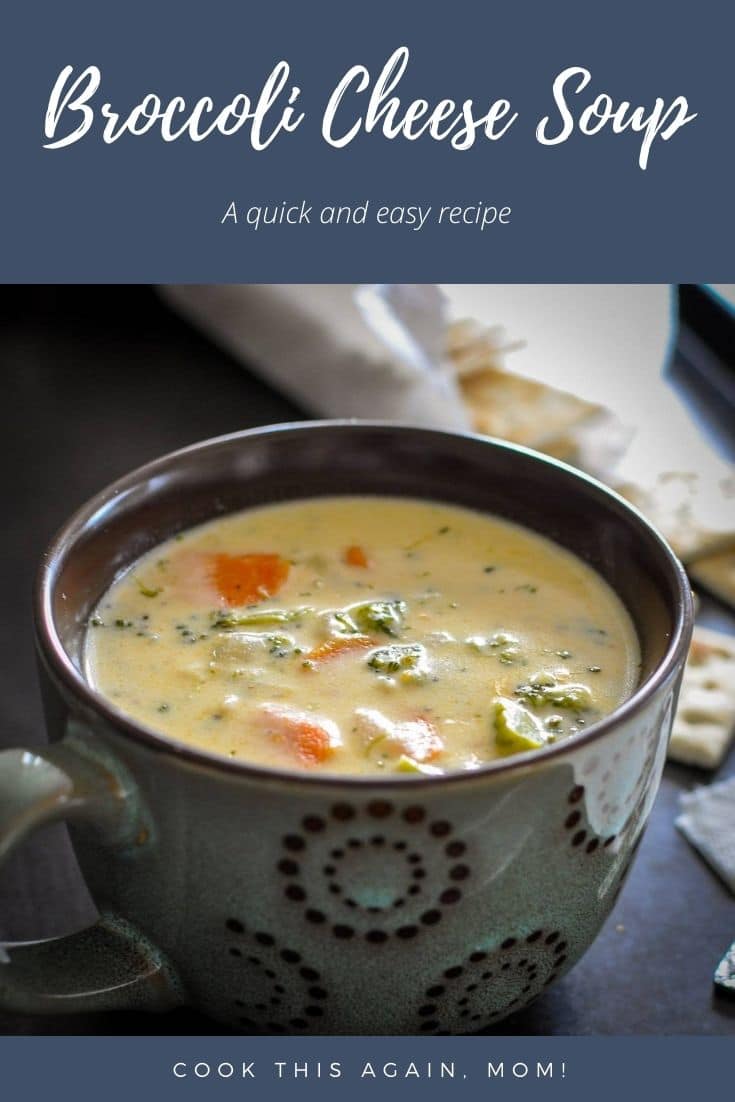 Simple Broccoli Cheese Soup - Cook This Again Mom