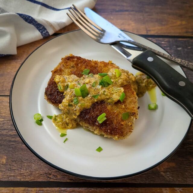 Panko Pork Chops with Creamy Dijon Sauce Cook This Again Mom