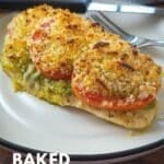 pinterest image for pesto chicken