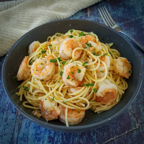 Lemon Fennel Shrimp with Spaghetti - Cook This Again Mom