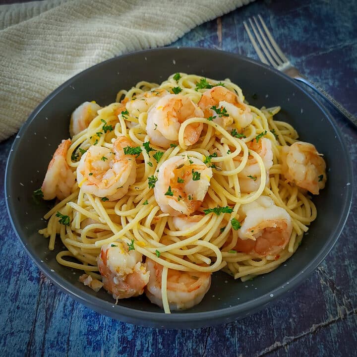 Lemon Fennel Shrimp With Spaghetti - Cook This Again Mom