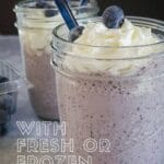 blueberry milkshake pinterest image.