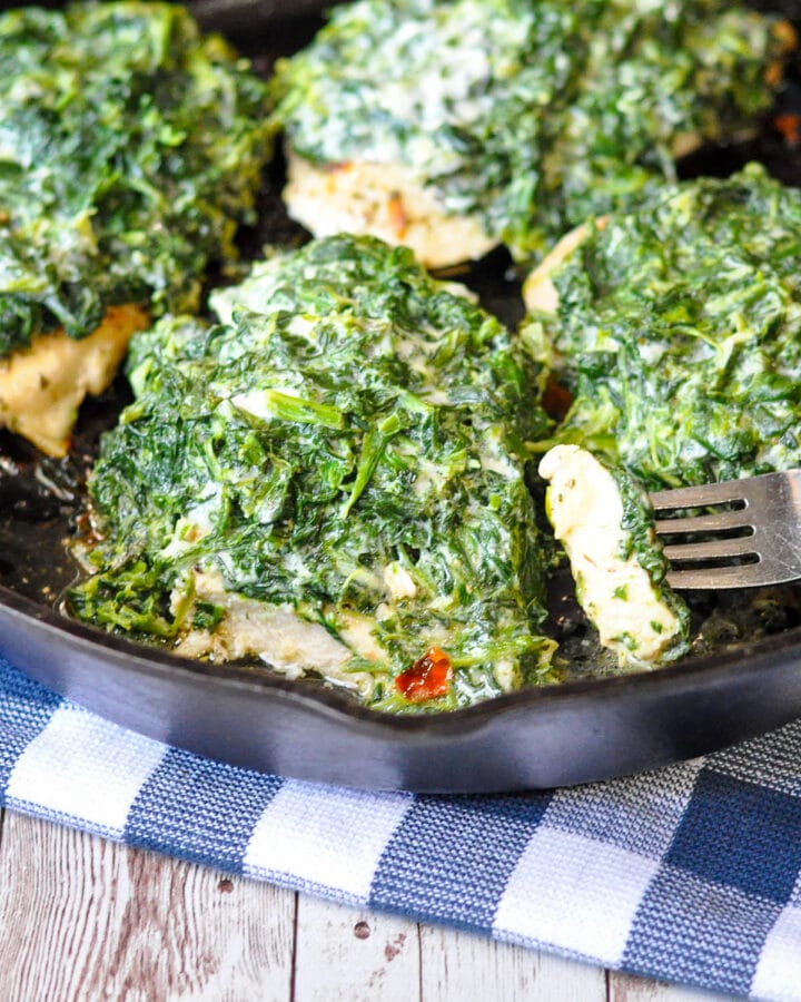 Cheesy Spinach Topped Chicken - Cook This Again Mom