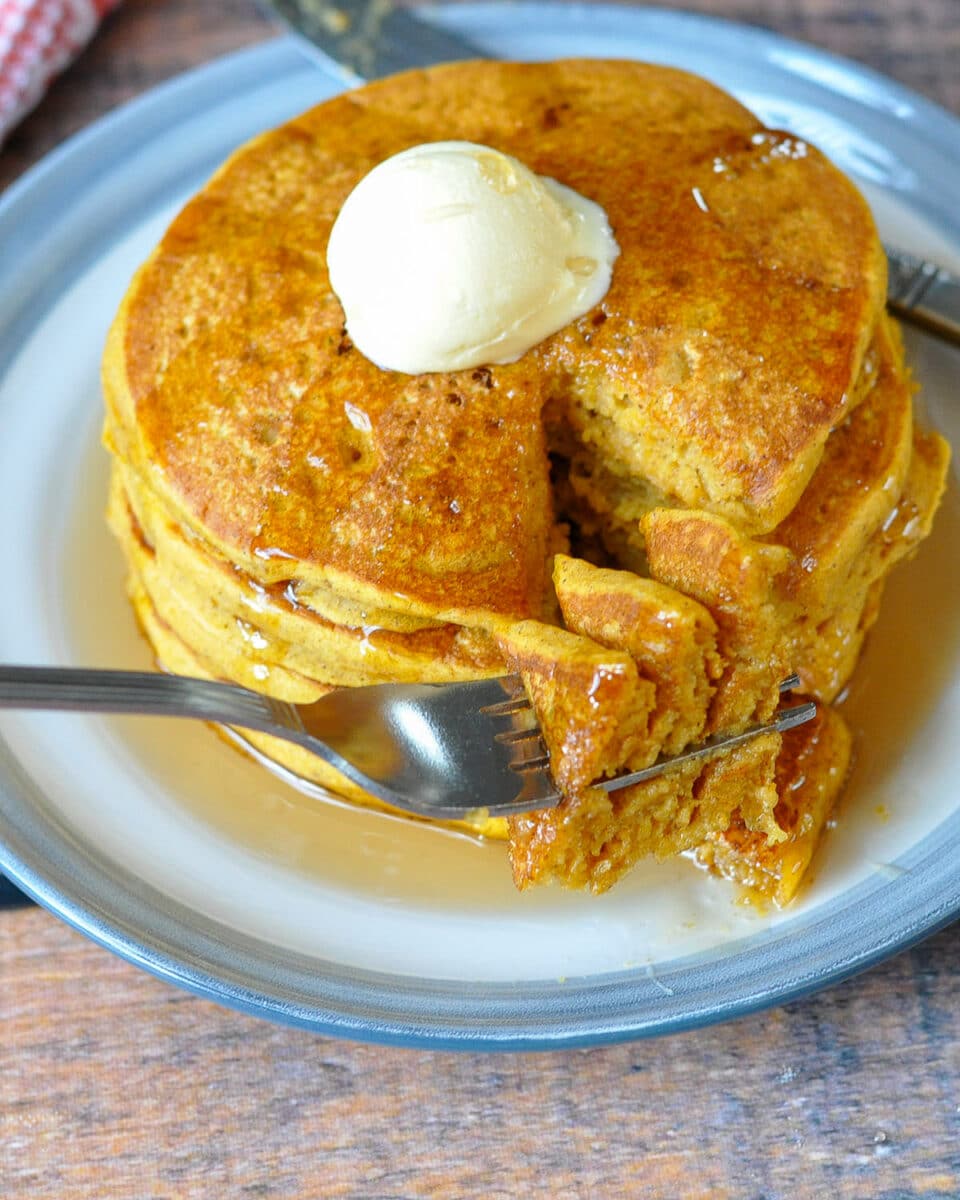 Easy Pumpkin Pancakes (w/pancake mix) Cook This Again Mom