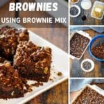 pinterest graphic for crumble brownies.