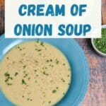 pinterest graphic for onion soup.