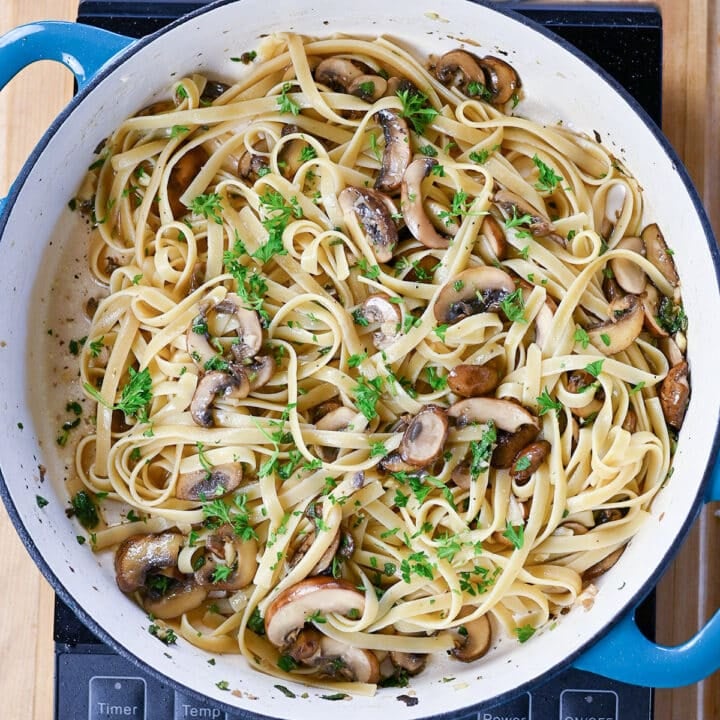 Pasta with Baby Bella Mushrooms - Cook This Again Mom