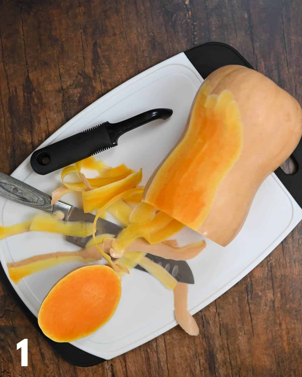 how to peel a butternut squash.