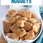 Pinterest graphic for catfish nuggets.