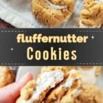 Pinterest image for fluffernutter cookies.