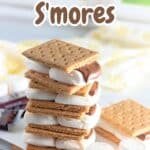 Oven Smores Pinterest graphic.