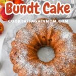 Peach Bundt Cake Pinterest graphic