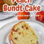 Peach Bundt Cake Pinterest image
