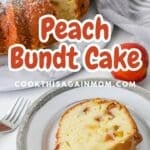 Peach Bundt Cake Pinterest image