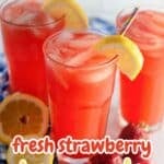 Fresh Strawberry Lemonade Pinterest Graphic
