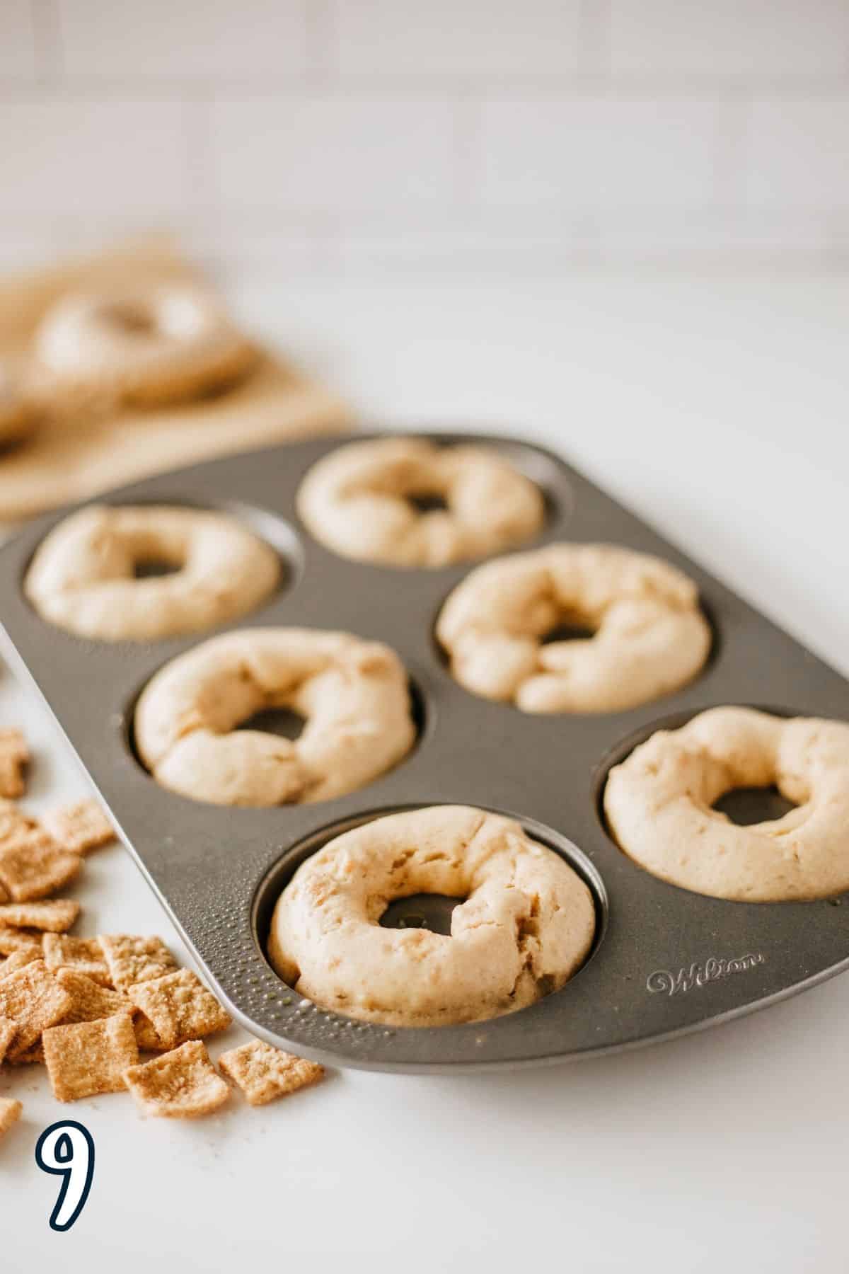 Just baked cinnamon toast crunch donuts. 
