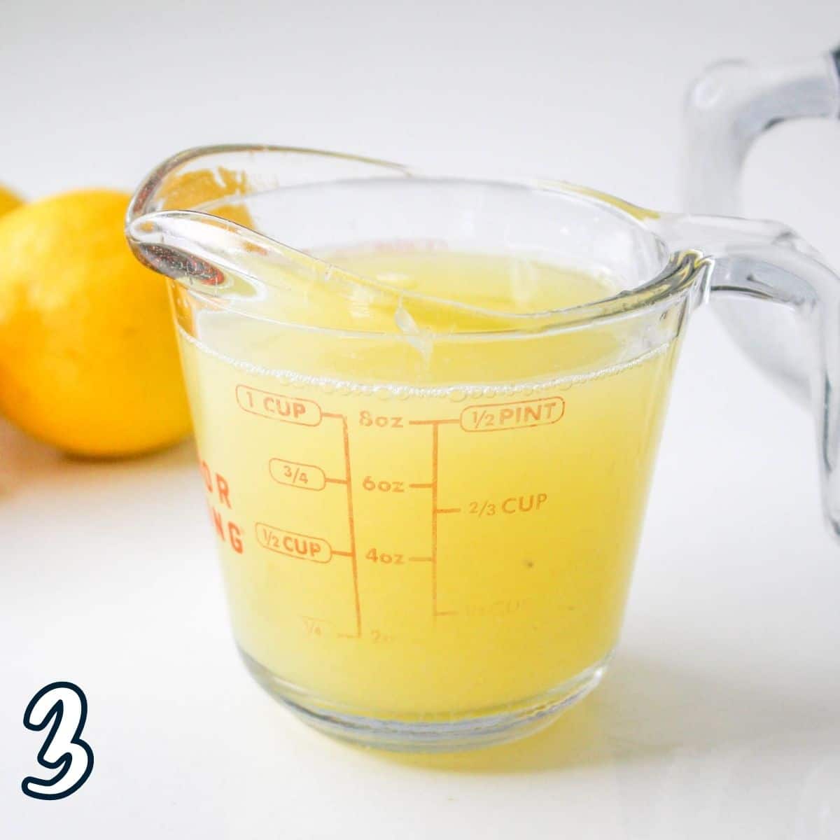 2 cups of fresh squeezed lemon juice. 