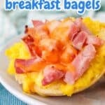 Breakfast Bagel pinterest graphic.
