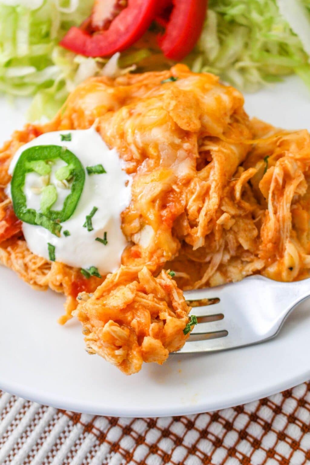 Slow Cooker Chicken Enchiladas Cook This Again Mom