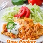 Slow Cooker Chicken Enchiladas Pinterest Graphic