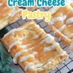 Pinterest graphic featuring lemon cream cheese pastry.