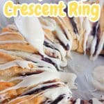 Raspberry Crescent Ring shown in a Pinterest graphic.